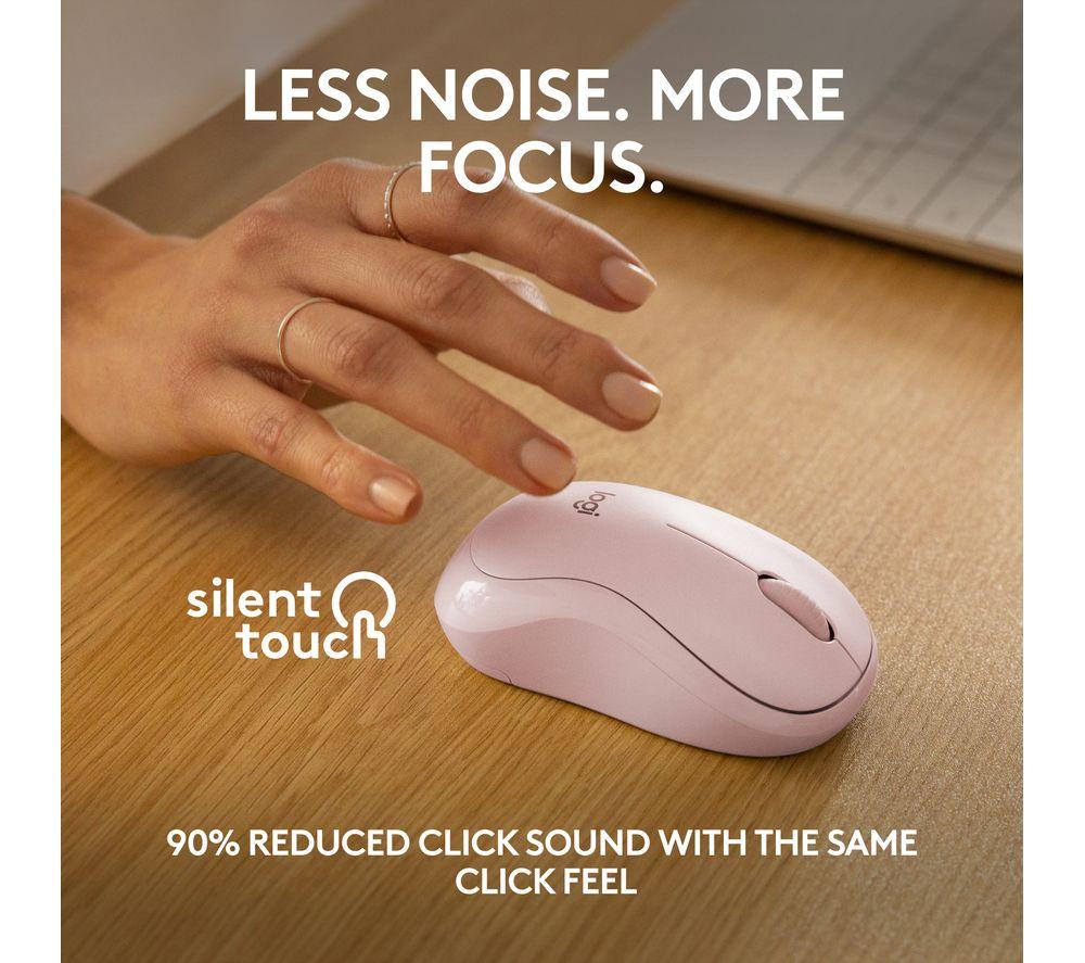 Ratón óptico inalámbrico silencioso LOGITECH M240 - Rosa