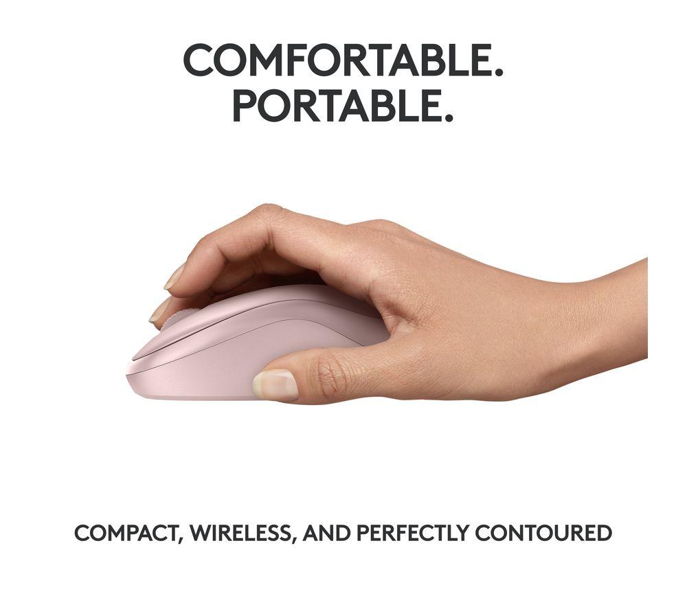 Ratón óptico inalámbrico silencioso LOGITECH M240 - Rosa