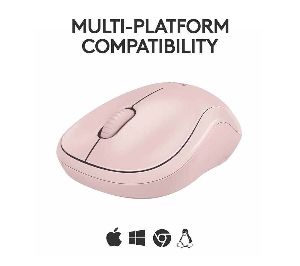 Ratón óptico inalámbrico silencioso LOGITECH M240 - Rosa