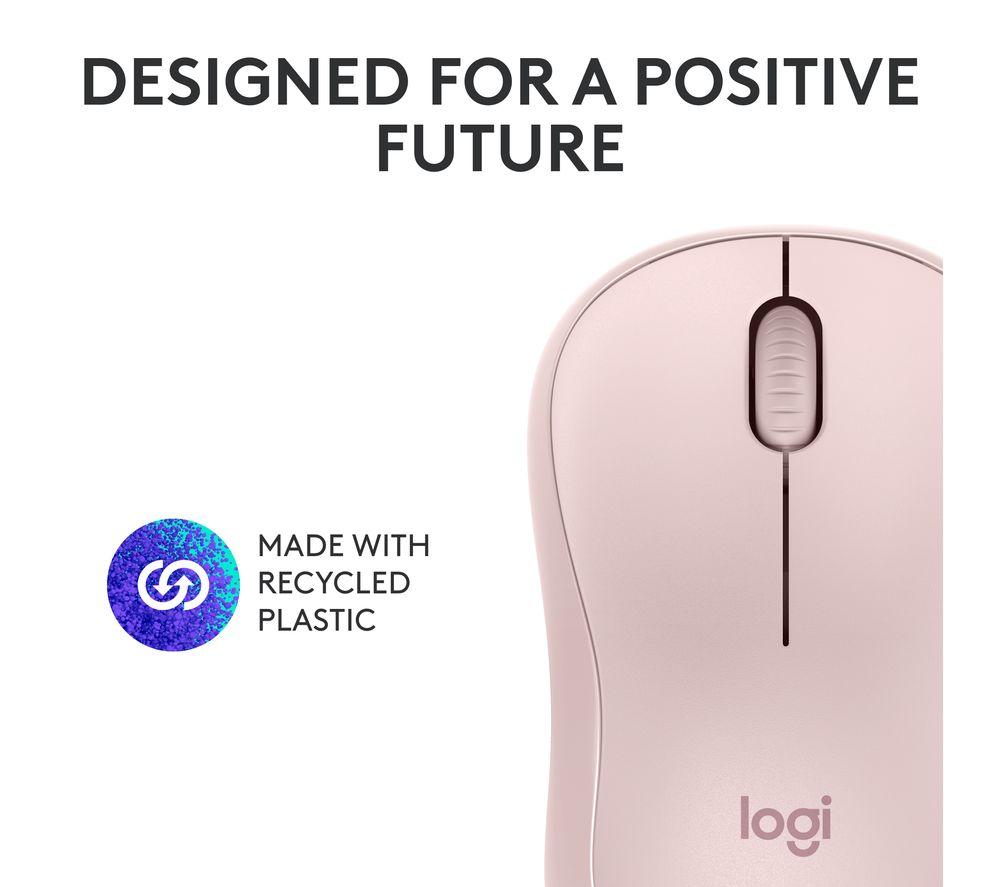 Ratón óptico inalámbrico silencioso LOGITECH M240 - Rosa