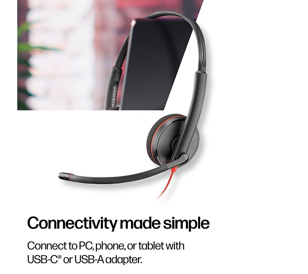 HP POLY Blackwire 3220 Headset - Black