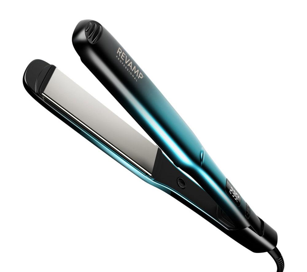 REVAMP Wide Ultra X Shine Ceramic Hair Straightener - Black