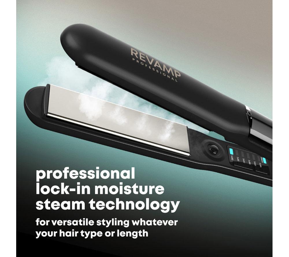 REVAMP Steamcare Ceramic Hair Straightener - Black