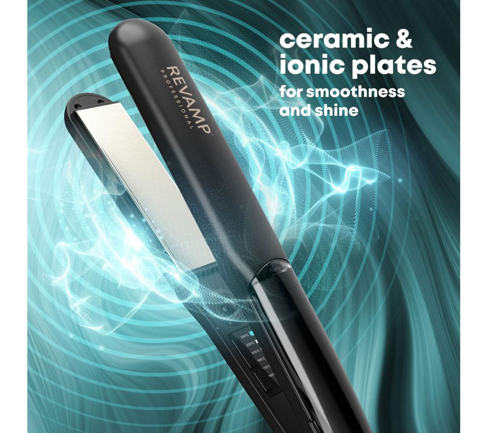 REVAMP Steamcare Ceramic Hair Straightener - Black
