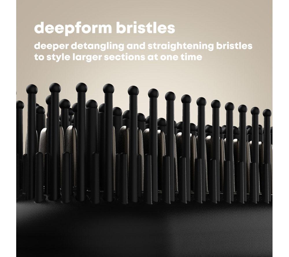 REVAMP DeepForm Ceramic Straightening Hot Brush - Black