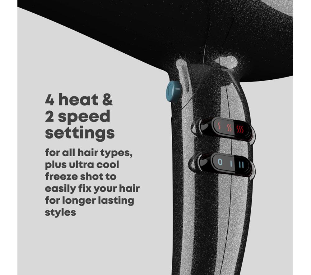 REVAMP Progloss Featherlite Ultra X Shine Hair Dryer - Black