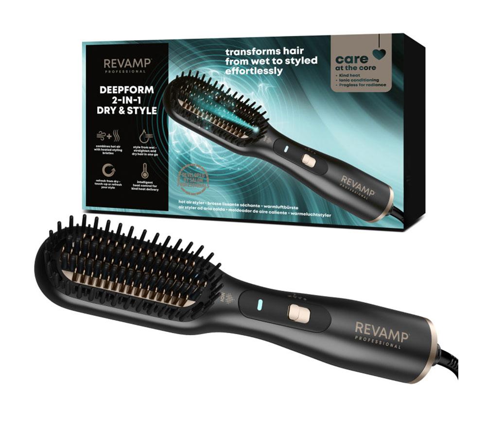 REVAMP DeepForm 2-in-1 Dry & Style Hot Air Styler - Black
