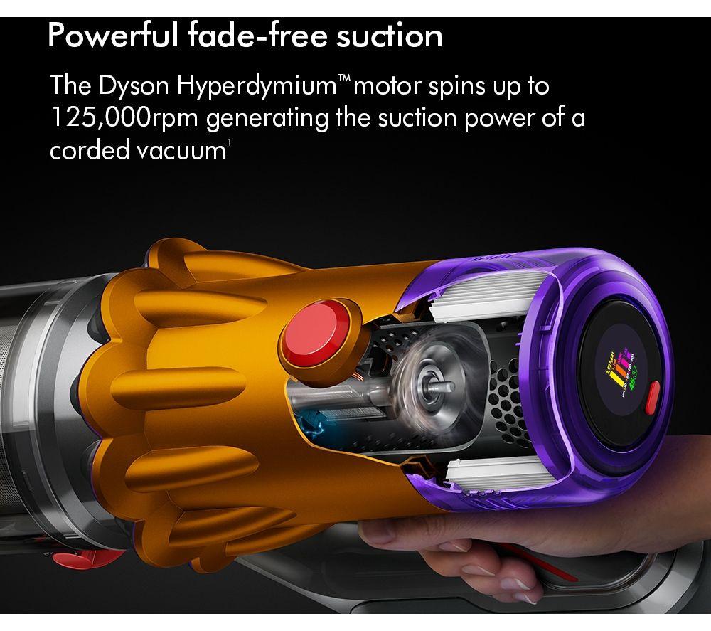 Aspiradora sin cable DYSON V12 Detect Slim Absolute - Níquel y Amarillo