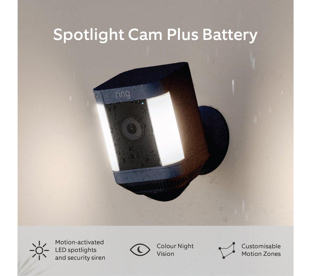 RING Spotlight Cam Plus Battery Full HD 1080p WiFi Security Camera - Black