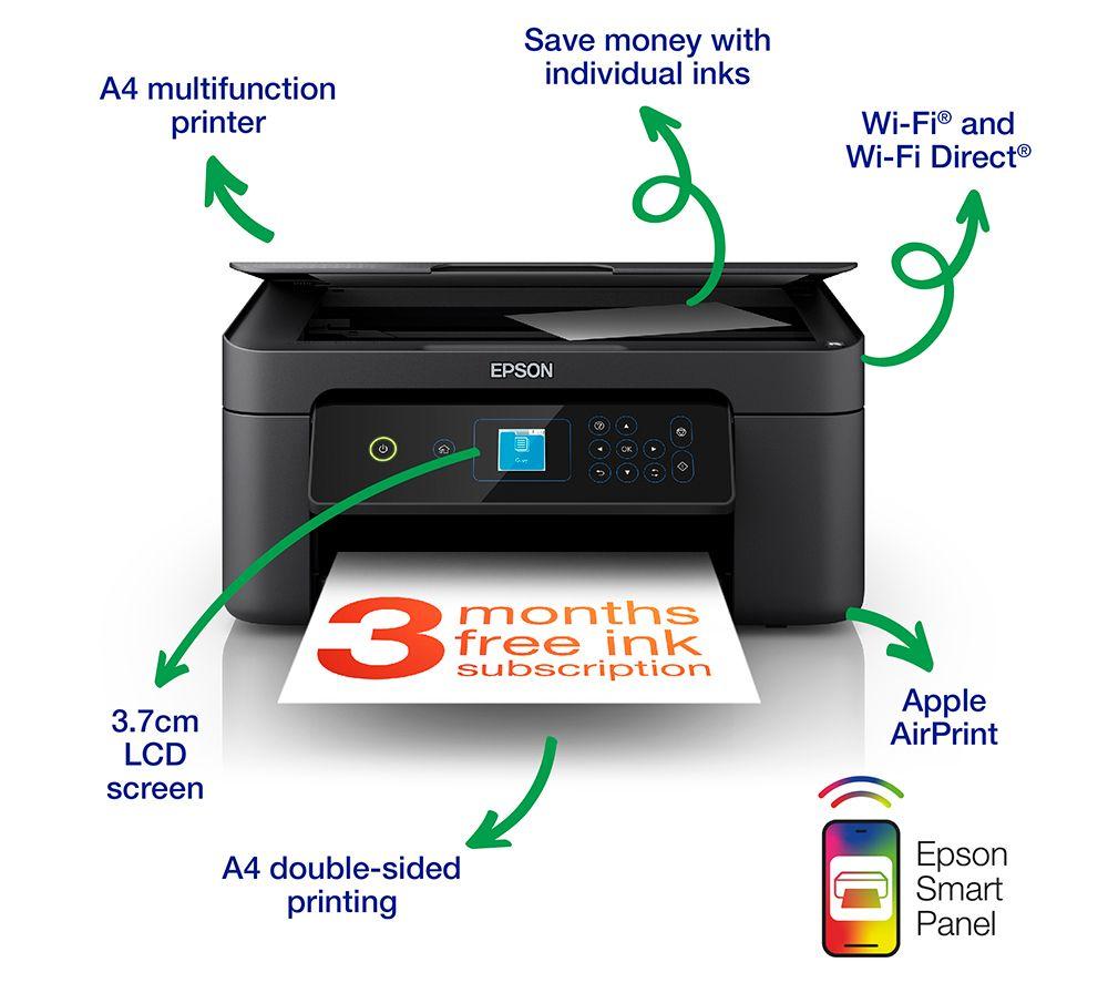 EPSON Expression Home XP-3205 All-in-One Wireless Inkjet Printer & Full Set of Ink Cartridges Bundle
