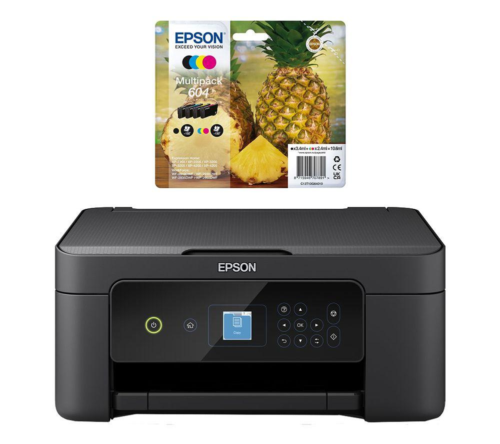 EPSON Expression Home XP-3205 All-in-One Wireless Inkjet Printer & Full Set of Ink Cartridges Bundle
