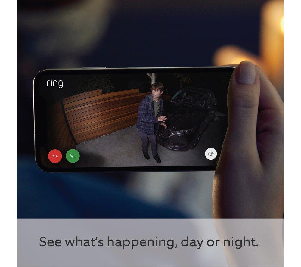 RING Spotlight Cam Plus Battery Full HD 1080p WiFi Security Camera - White