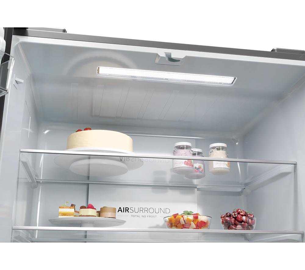 Frigorífico combi HAIER HCR3818EWMM - Inox platino