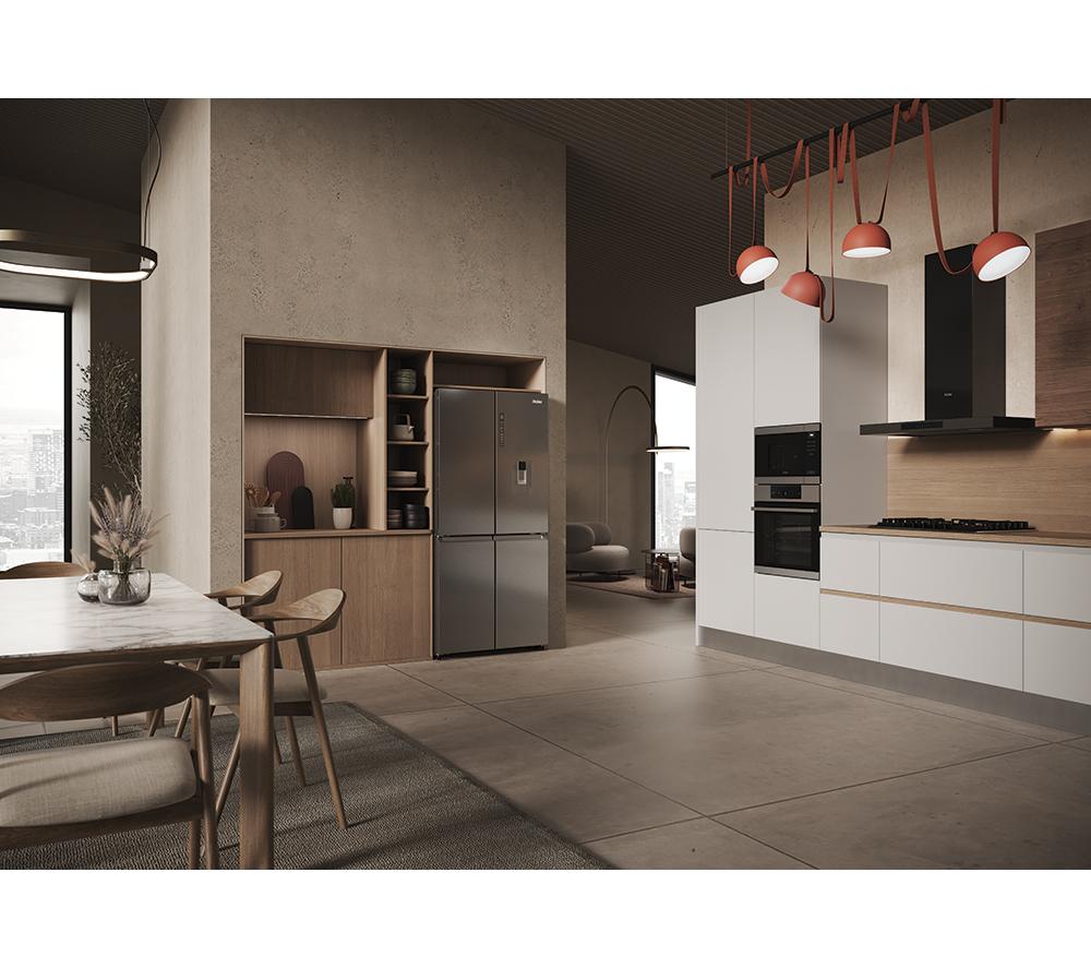 Frigorífico combi HAIER HCR3818EWMM - Inox platino