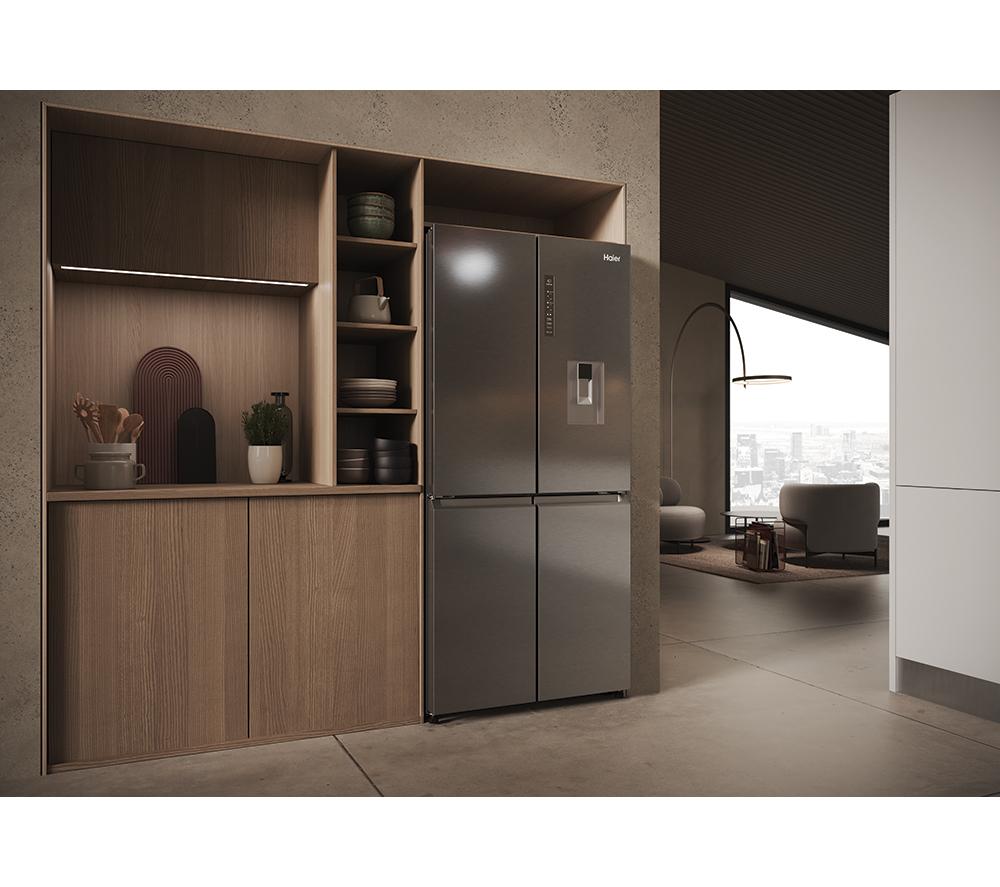 Frigorífico combi HAIER HCR3818EWMM - Inox platino