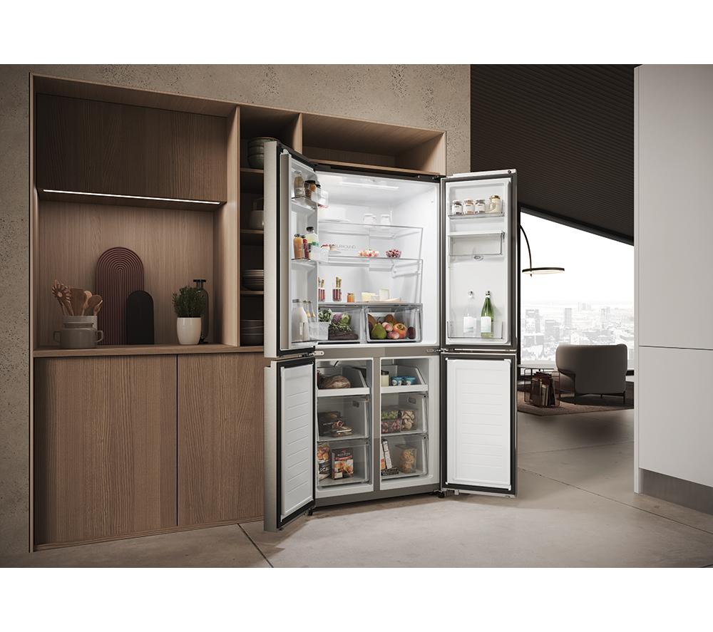 Frigorífico combi HAIER HCR3818EWMM - Inox platino