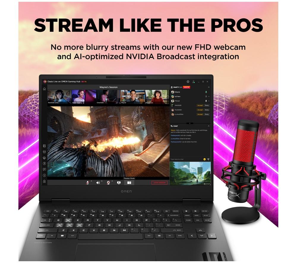 HP OMEN Transcend 16-u0500na Gaming Laptop, RTX 4060, Intel® Core i7, 16" FHD 165 Hz, 1TB SSD