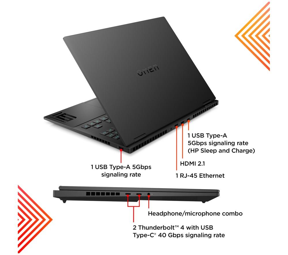 HP OMEN Transcend 16-u0500na Gaming Laptop, RTX 4060, Intel® Core i7, 16" FHD 165 Hz, 1TB SSD