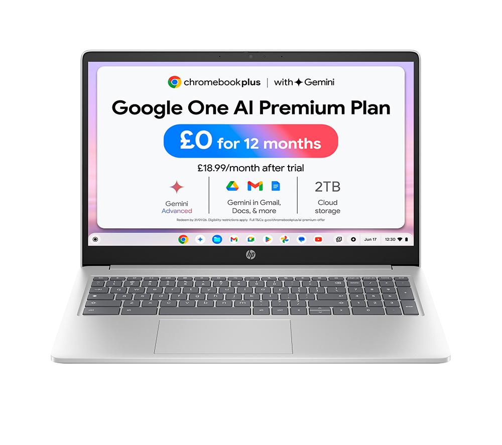 HP Chromebook Plus 15a-nb0502sa 15.6 n305 - Intel® Core™ i3, 128 GB SSD, Silver