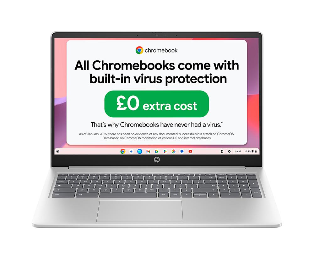HP Chromebook Plus 15a-nb0502sa 15.6 n305 - Intel® Core™ i3, 128 GB SSD, Plata