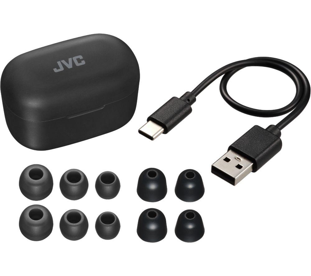 JVC Marshmallow HA-A25T Wireless Bluetooth Noise-Cancelling Earbuds - Black