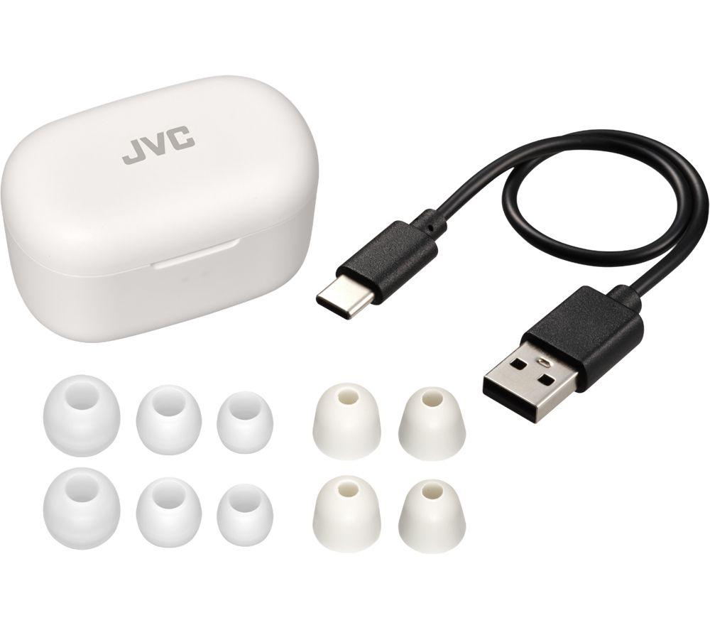 JVC Marshmallow HA-A25T Wireless Bluetooth Noise-Cancelling Earbuds - White