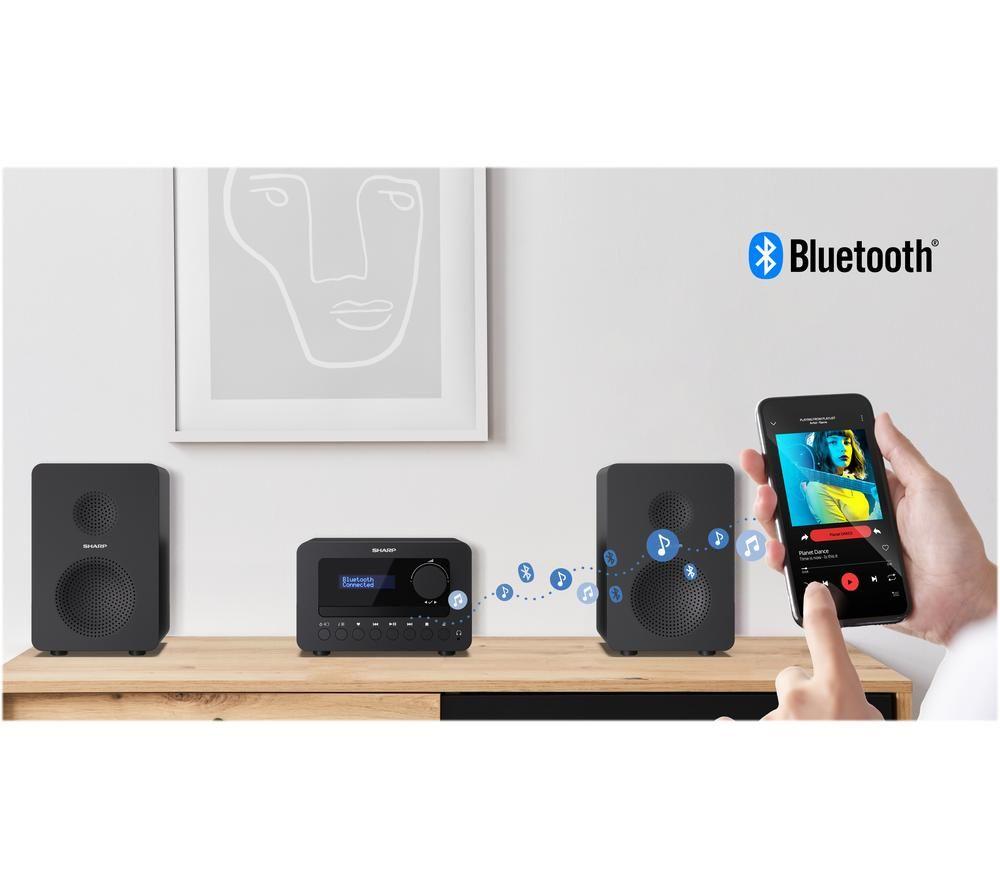 SHARP XL-B520D Tokyo Microcadena Hi-Fi Bluetooth – Negra