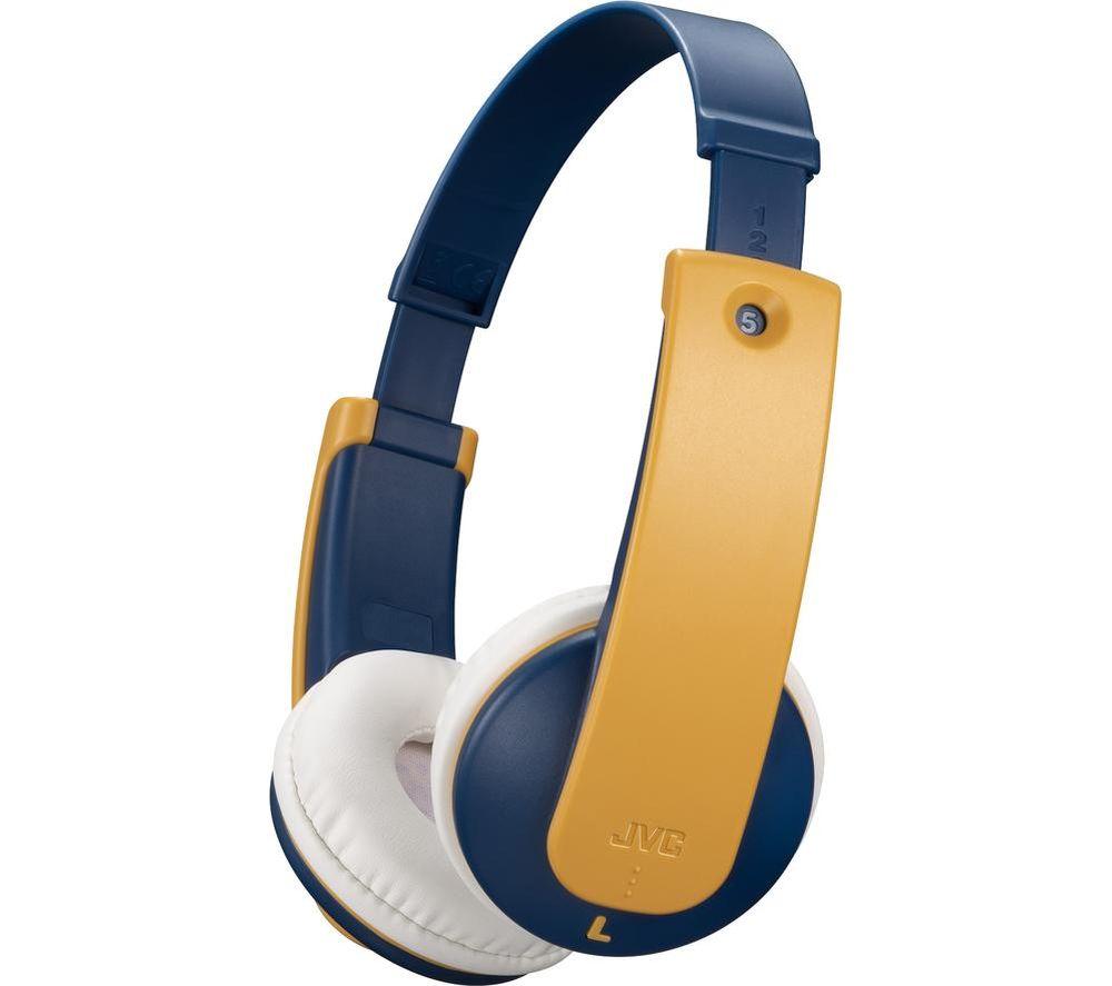 JVC TINYPHONES HA-KD10W Wireless Bluetooth Kids Headphones - Yellow & Blue