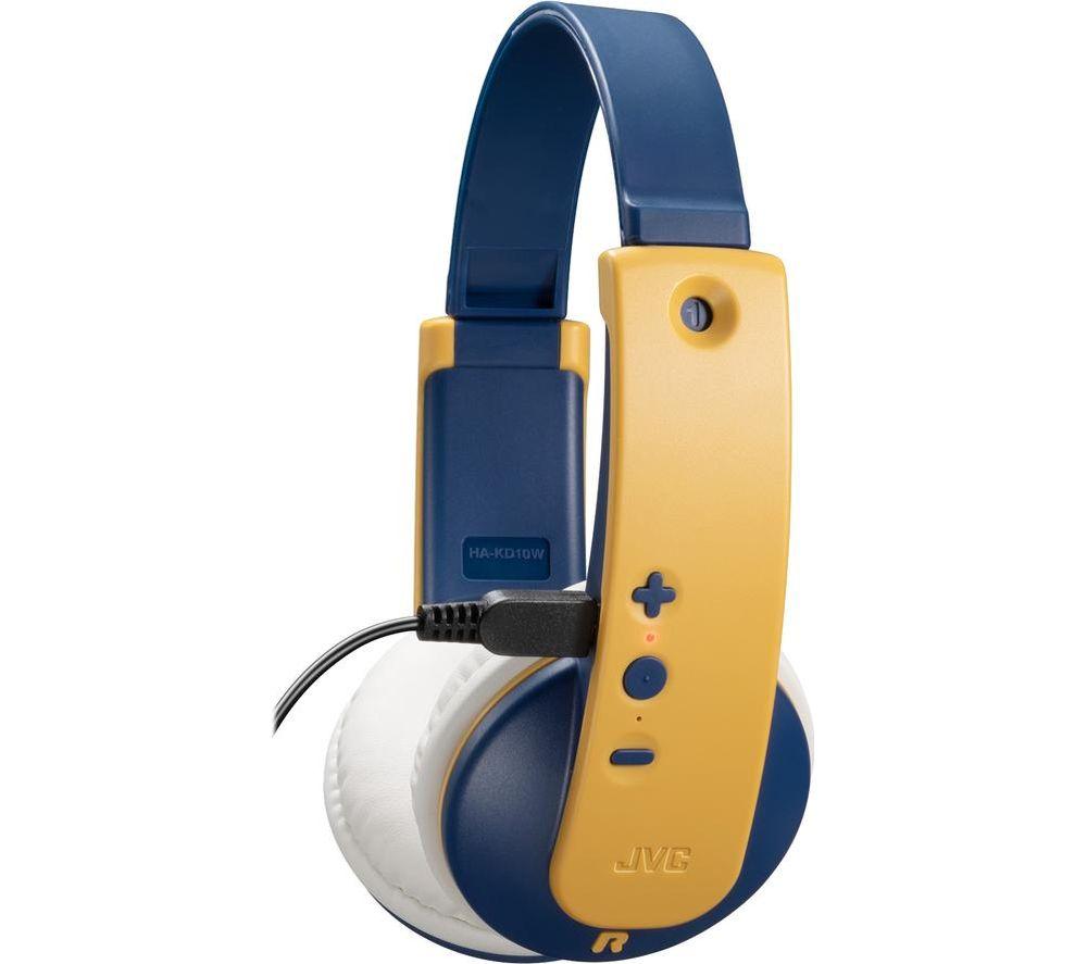 JVC TINYPHONES HA-KD10W Wireless Bluetooth Kids Headphones - Yellow & Blue