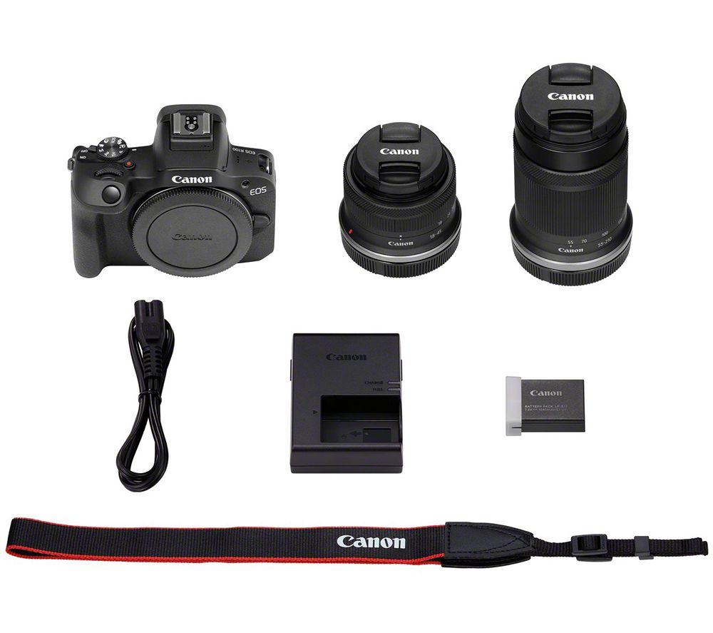 CANON EOS R100 Mirrorless Camera with RF-S 18-45 mm f/4.5-6.3 IS STM & 55-210 mm f/5-7.1 IS STM Lens