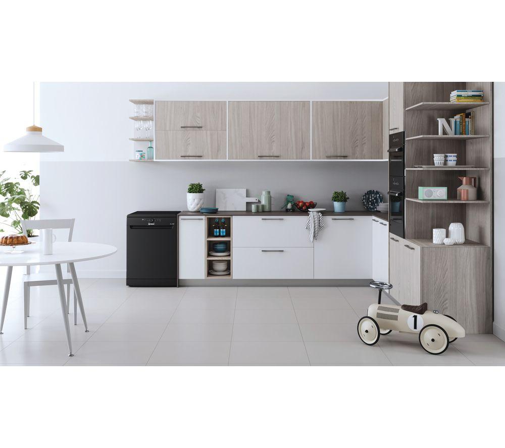 Lavavajillas de tamaño completo INDESIT D2FHK26BUK - Negro
