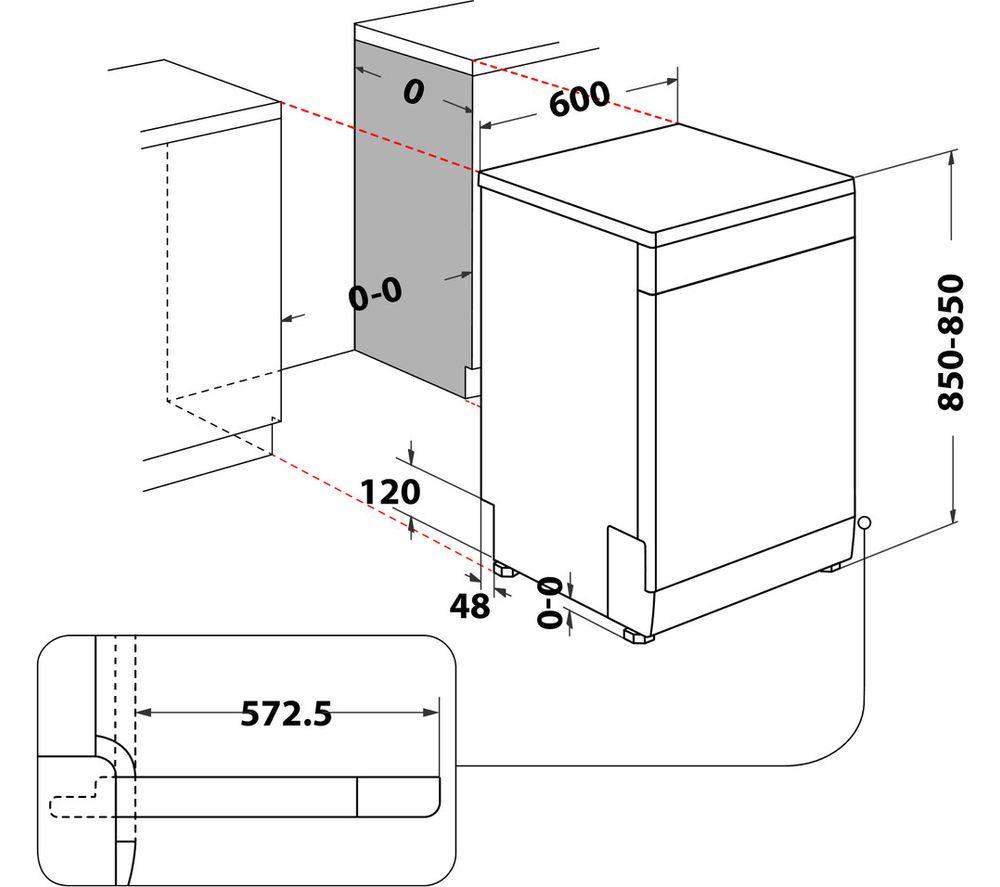 Lavavajillas de tamaño completo INDESIT D2FHK26BUK - Negro