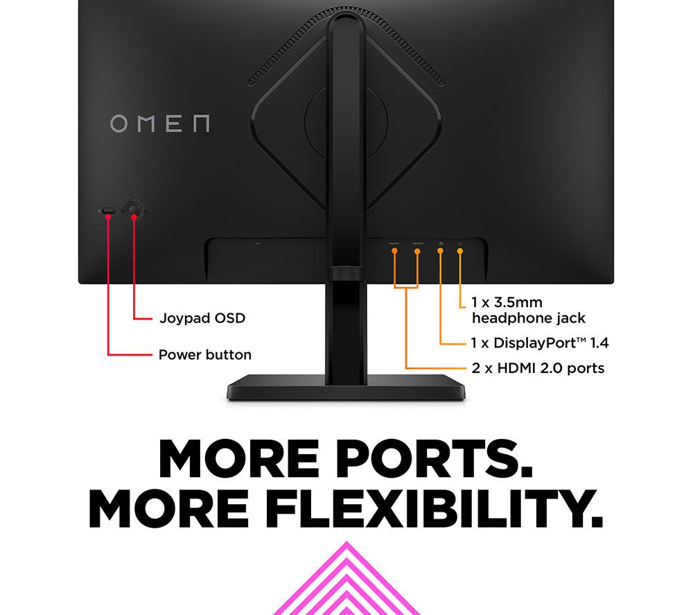 HP OMEN 24 Gaming Monitor, 24" FHD 165 Hz, IPS LCD - Black