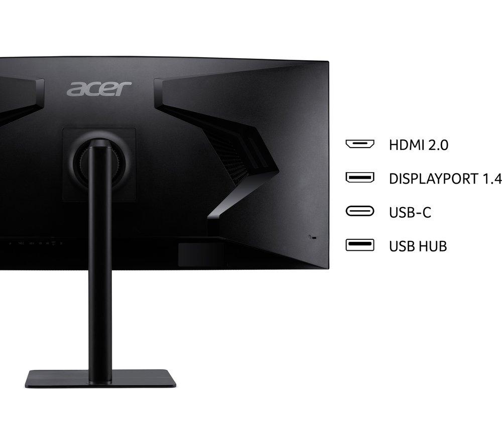 ACER CZ342CUR Wide Quad HD 34" Curved VA LCD Monitor - Black