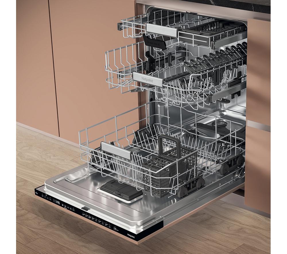 HOTPOINT Hydroforce H8I HP42 L UK Vollintegrierter Geschirrspüler in Standardgröße
