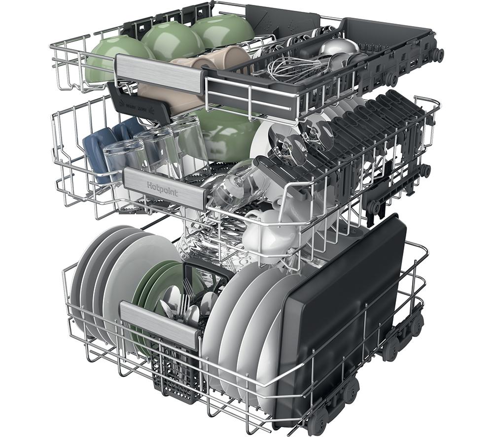 HOTPOINT Hydroforce H8I HP42 L UK Vollintegrierter Geschirrspüler in Standardgröße