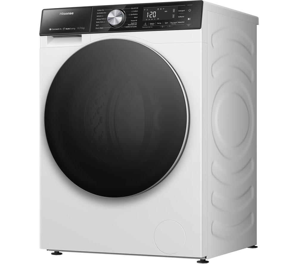 HISENSE Serie 5S Lavadora Secadora con Dosificación Automática WD5S1245BW con WiFi de 12 kg - Blanca