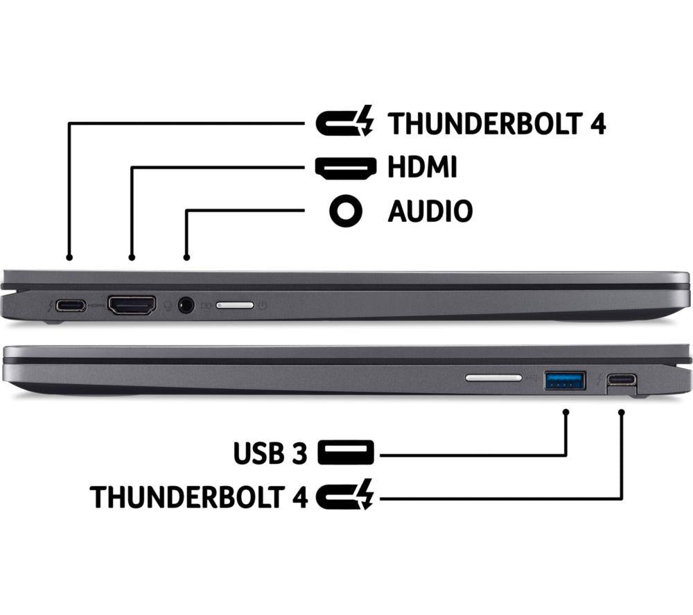 ACER Spin 714 14" 2 in 1 Chromebook - Intel® Core™ i3, 256 GB SSD, Grey