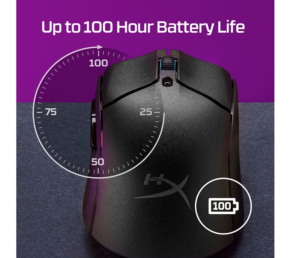 HYPERX Pulsefire Haste 2 Wireless Gaming Mouse | RGB | Programmable Buttons - Black