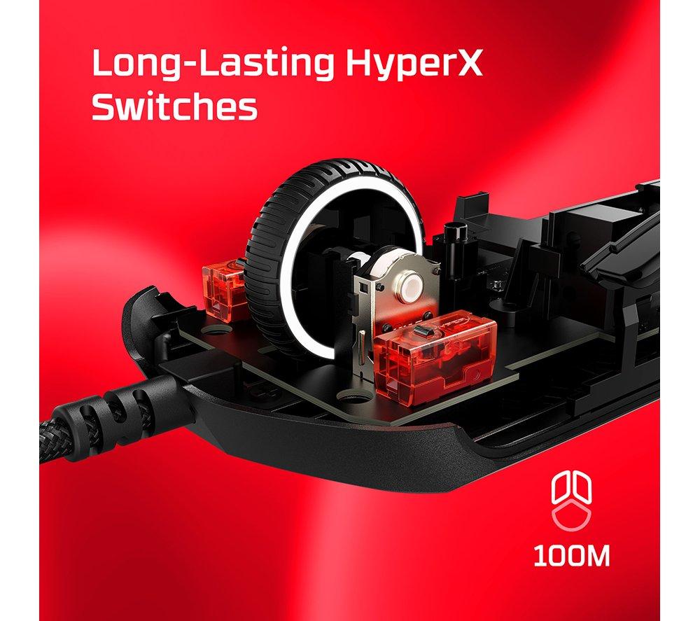 Ratón para juegos con cable HYPERX Pulsefire Haste 2 | RGB | 6 botones programables - Negro