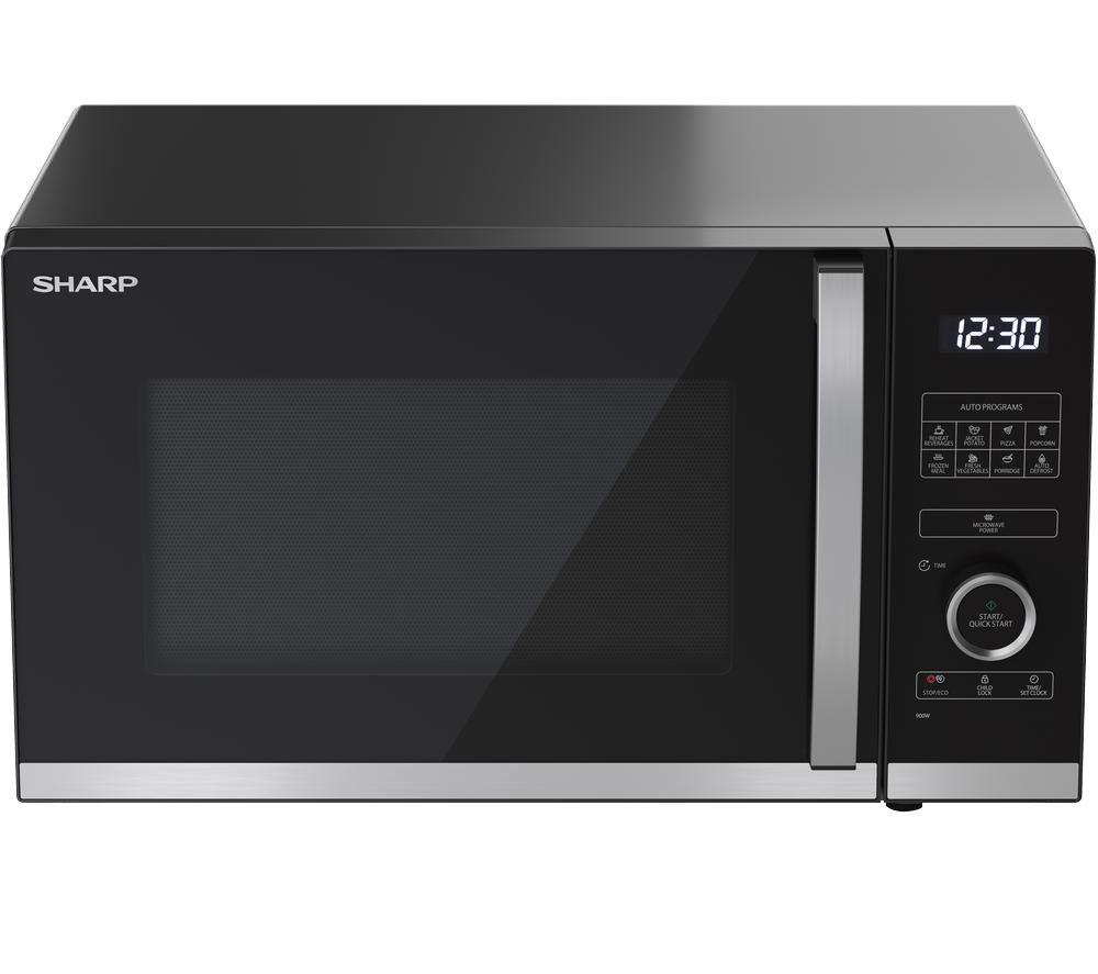 SHARP Quality Series YC-QS254AU-B Solo Microwave - Black