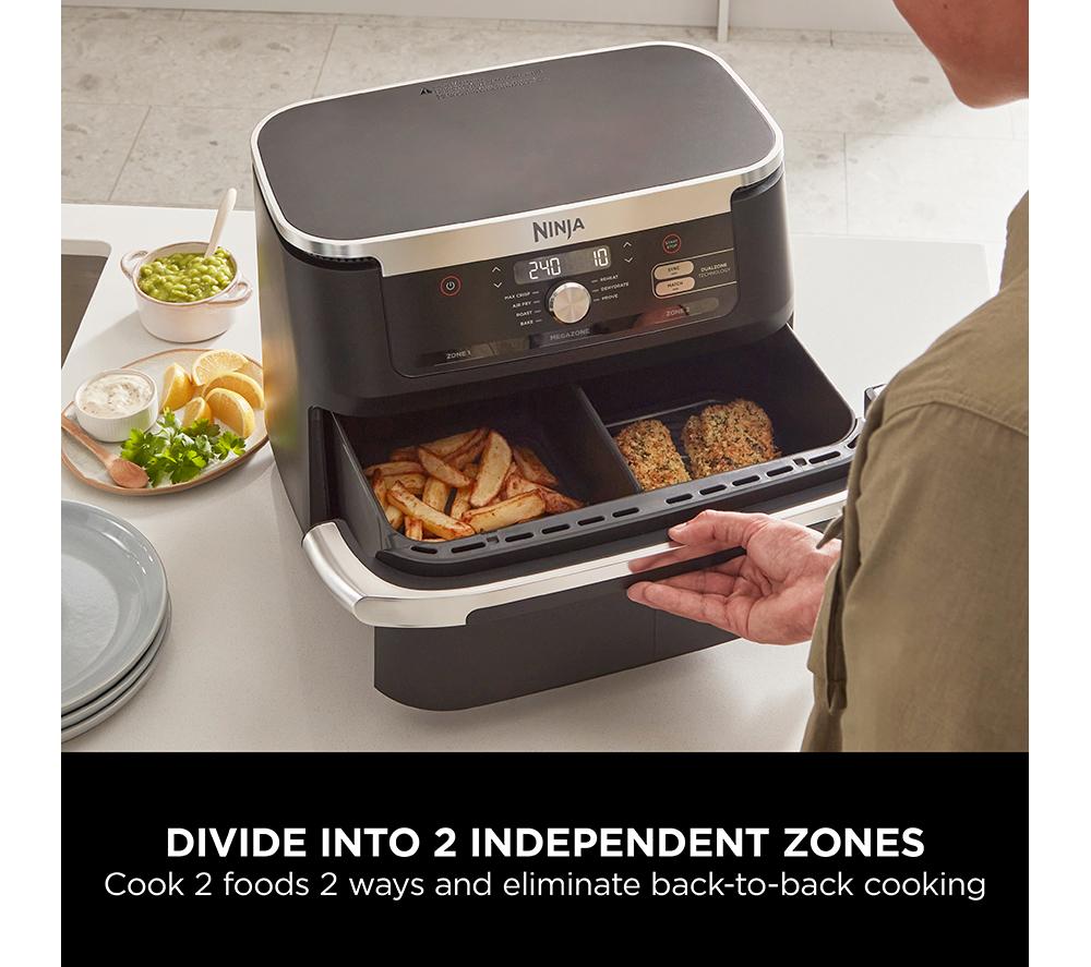 NINJA Foodi FlexDrawer AF500UK Freidora de Aire Dual de 10.4L - Negra