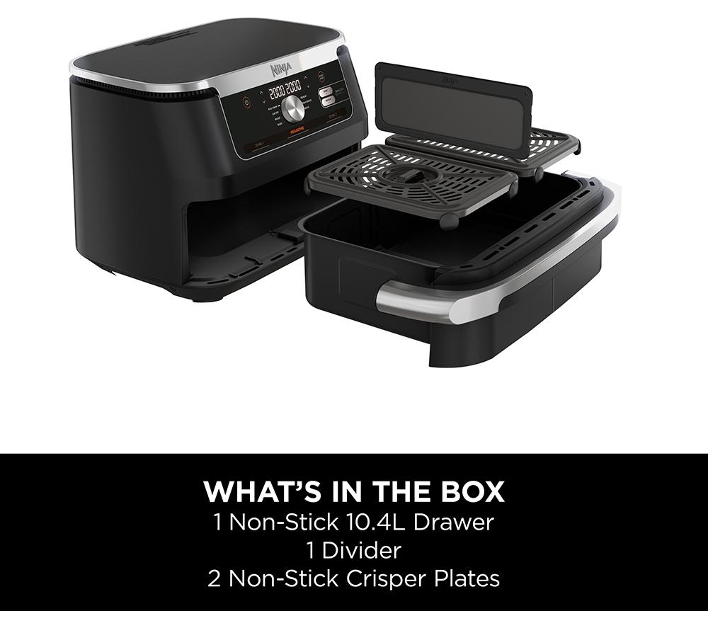 NINJA Foodi FlexDrawer AF500UK Freidora de Aire Dual de 10.4L - Negra