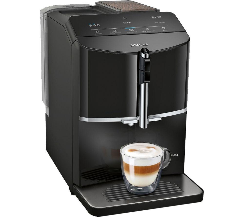 SIEMENS TF301G19 EQ300 Kaffeevollautomat – Klavierlack Schwarz