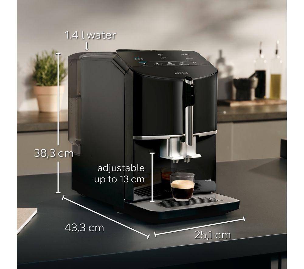 SIEMENS TF301G19 EQ300 Kaffeevollautomat – Klavierlack Schwarz