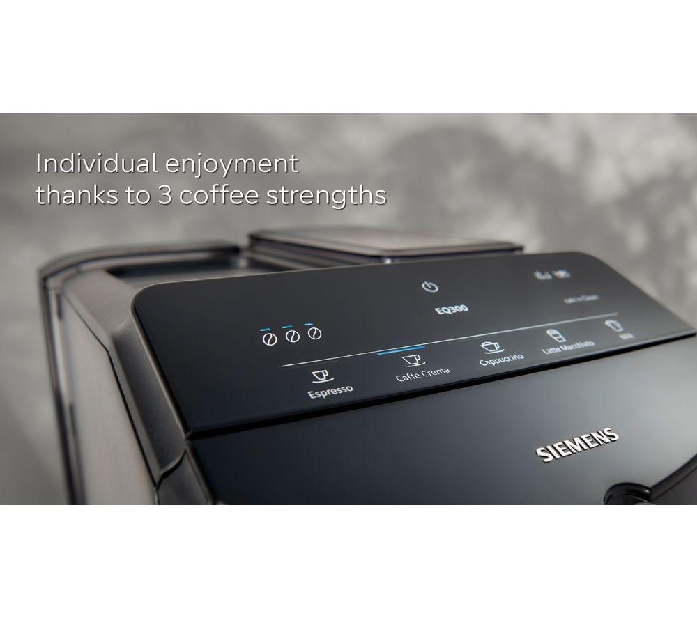 SIEMENS TF301G19 EQ300 Kaffeevollautomat – Klavierlack Schwarz
