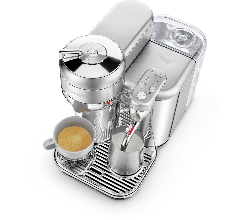 NESPRESSO by Sage Vertuo Creatista SVE850BSS4GUK1 Smart-Kaffeemaschine – gebürsteter Edelstahl