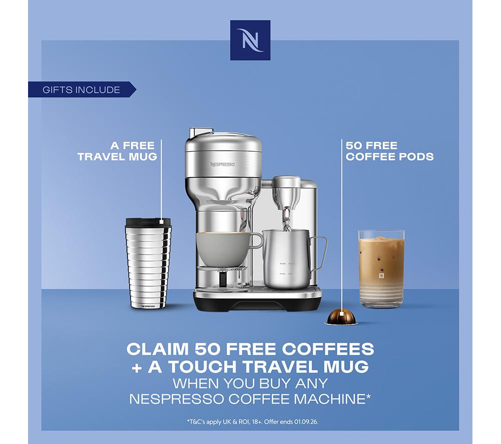 NESPRESSO by Sage Vertuo Creatista SVE850BSS4GUK1 Smart-Kaffeemaschine – gebürsteter Edelstahl