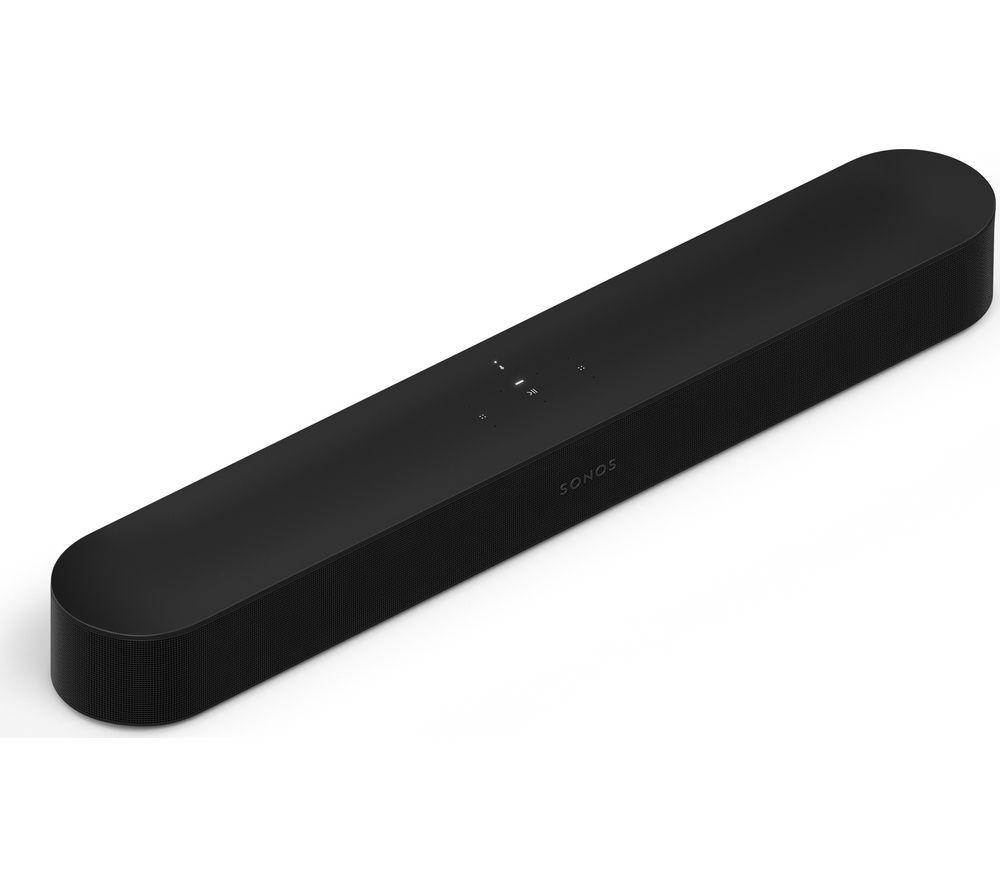 SONOS Beam (Gen 2) Compact Sound Bar & SUB Mini Wireless Subwoofer Bundle - Black