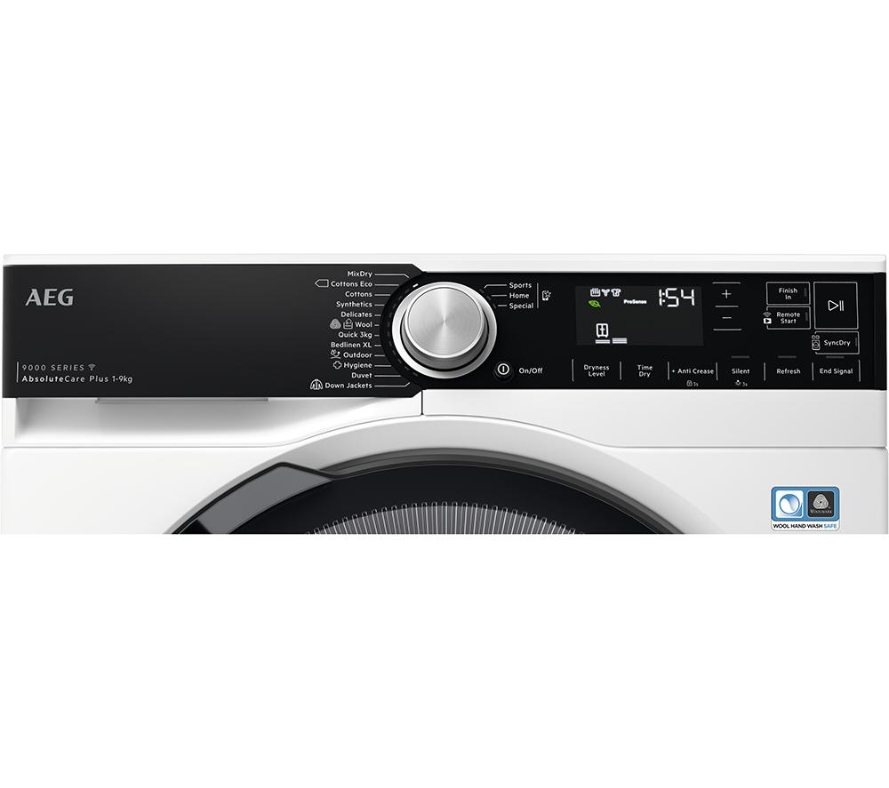 AEG 9000 AbsoluteCare TR959M6BC WiFi-enabled 9 kg Heat Pump Tumble Dryer - White